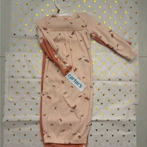 Carter's Light Pink Baby Gown with Dragonfly Design 2 gowns